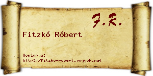 Fitzkó Róbert névjegykártya